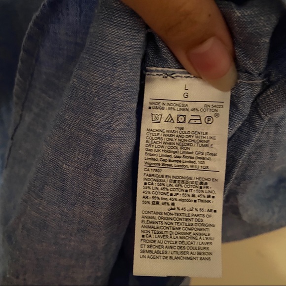 ✨NEW✨ GAP BF FIT | DENIM BLOUSE / BUTTON UP - Picture 6 of 9